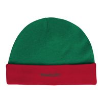 Infant Mitchell & Ness Hunter Green/Red Milwaukee Bucks Hardwood Classics Bodysuits Cuffed Knit Hat Set