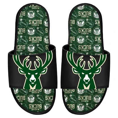 ISlide Milwaukee Bucks Team Pattern Gel Slide Sandals