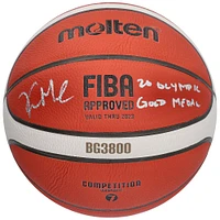 Khris Middleton Team USA Autographed Molten Olympic Basketball with "20 Olympic Gold Medal" Inscription