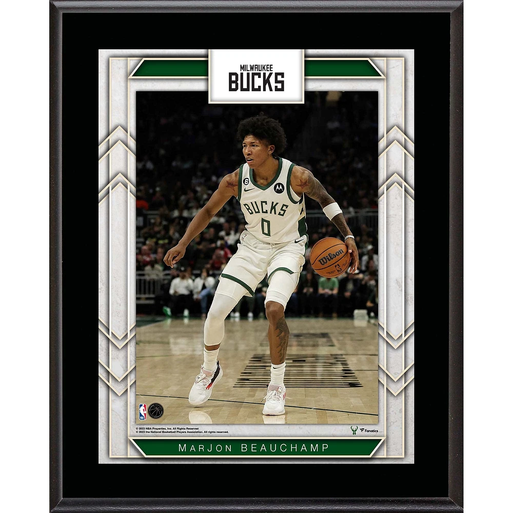 MarJon Beauchamp Milwaukee Bucks 10.5" x 13" Sublimated Player Plaque