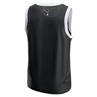 Débardeur en maille noire Fanatics Milwaukee Bucks pour homme