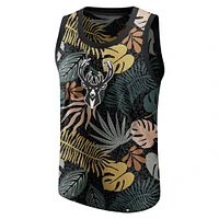 Débardeur tendance Rocker Step noir Milwaukee Bucks Fanatics pour homme