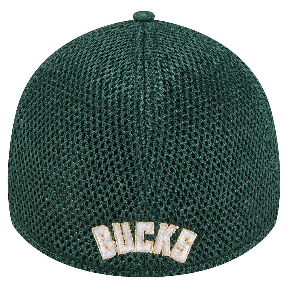 Casquette 39THIRTY Flex camouflage subtil vert chasseur Milwaukee Bucks New Era pour homme