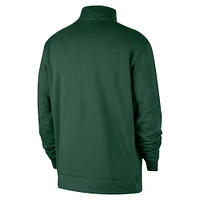 Veste demi-zip Nike Hunter Green Milwaukee Bucks Courtside Club pour homme