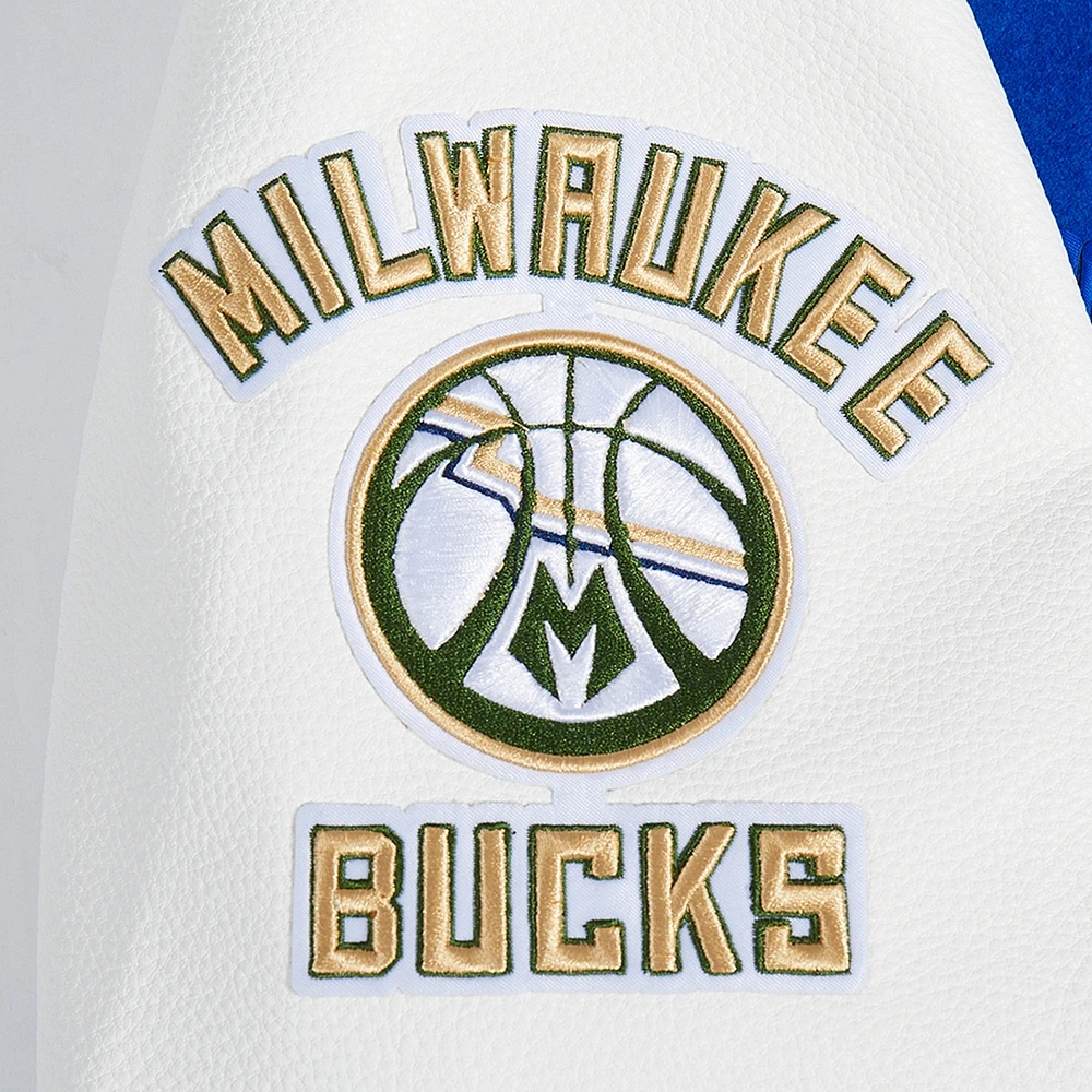 Men's Pro Standard  Blue Milwaukee Bucks 2024/25 City Edition Wool Varsity Full-Zip Jacket