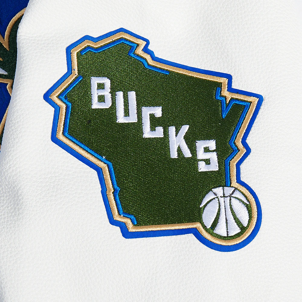 Men's Pro Standard  Blue Milwaukee Bucks 2024/25 City Edition Wool Varsity Full-Zip Jacket