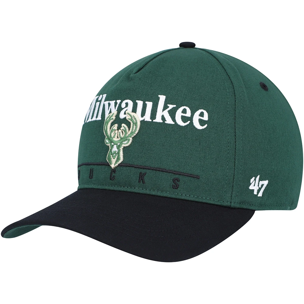 Men's '47 Hunter Green/Black Milwaukee Bucks Super Hitch Adjustable Hat