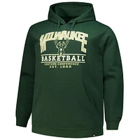 Men's '47 Hunter Green Milwaukee Bucks Good Call Headline Pullover Hoodie