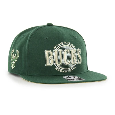 Casquette Snapback High Post Captain des Milwaukee Bucks '47 Hunter Green pour homme