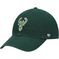 Casquette réglable '47 Hunter Green Milwaukee Bucks Logo Clean Up pour homme