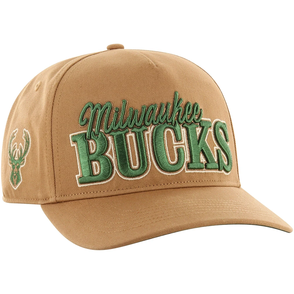 Casquette réglable Barnes Hitch '47 Tan Milwaukee Bucks pour hommes