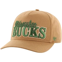 Casquette réglable Barnes Hitch '47 Tan Milwaukee Bucks pour hommes