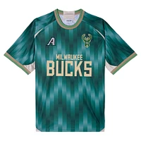 maillot de football Authmade x NBA vert Milwaukee Bucks pour hommes, tendance