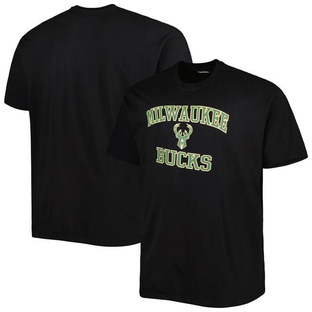 T-shirt noir Big & Tall Heart Soul des Milwaukee Bucks pour homme