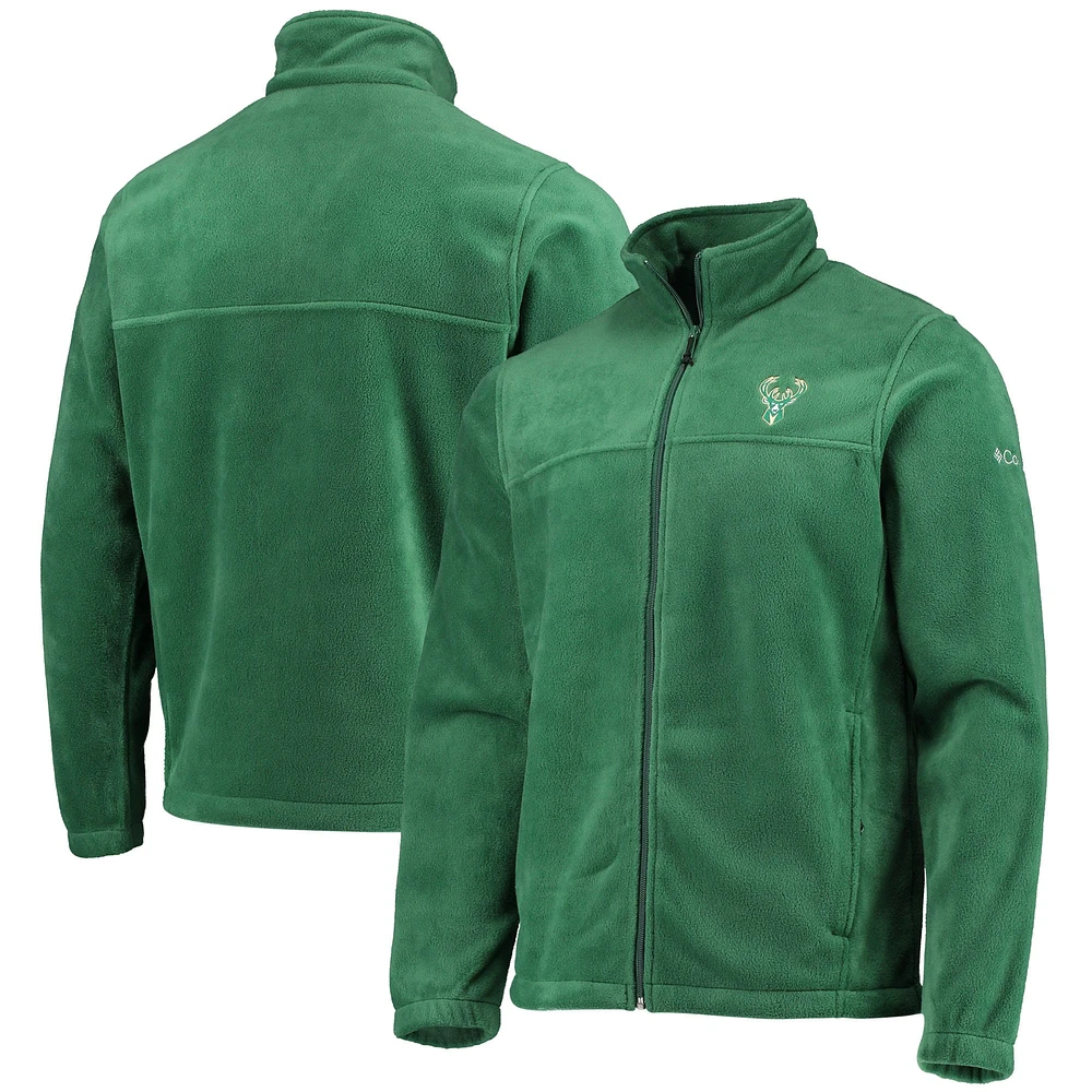 Blouson Columbia Milwaukee Bucks Flanker gris entièrement zippé pour homme