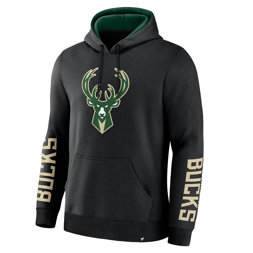 Men's Fanatics Black Milwaukee Bucks Legacy Guard Pullover Hoodie