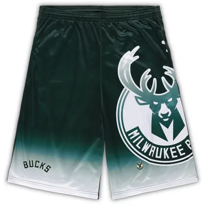 Milwaukee Bucks Fanatics Branded Big & Tall Graphic Shorts - Hunter Green