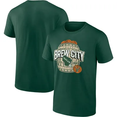 Milwaukee Bucks Fanatics Branded Brew City Hometown Collection T-Shirt - Hunter Green