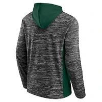 Fanatics Charcoal Milwaukee Bucks Instant Replay Colorblock pour hommes - Chandail à capuchon