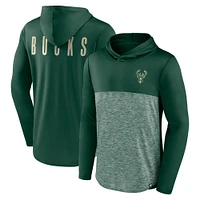 Sweat à capuche léger Fanatics Green Milwaukee Bucks Iconic Defender pour homme