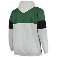 Men's Fanatics Hunter Green/Black Milwaukee Bucks Big & Tall Pullover Hoodie