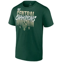 Men's Fanatics Hunter Green Milwaukee Bucks 2022 Central Division Champions Locker Room T-Shirt