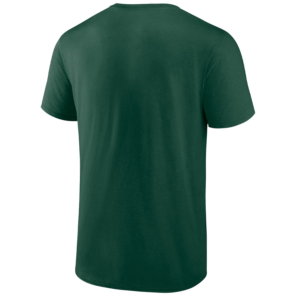 Men's Fanatics Hunter Green Milwaukee Bucks 2022 Central Division Champions Locker Room T-Shirt