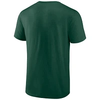 T-shirt de vestiaire des champions la division centrale Milwaukee Bucks Fanatics Hunter Green pour hommes 2023