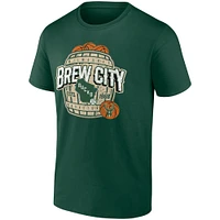 Men's Fanatics Hunter Green Milwaukee Bucks Brew City Hometown Collection T-Shirt