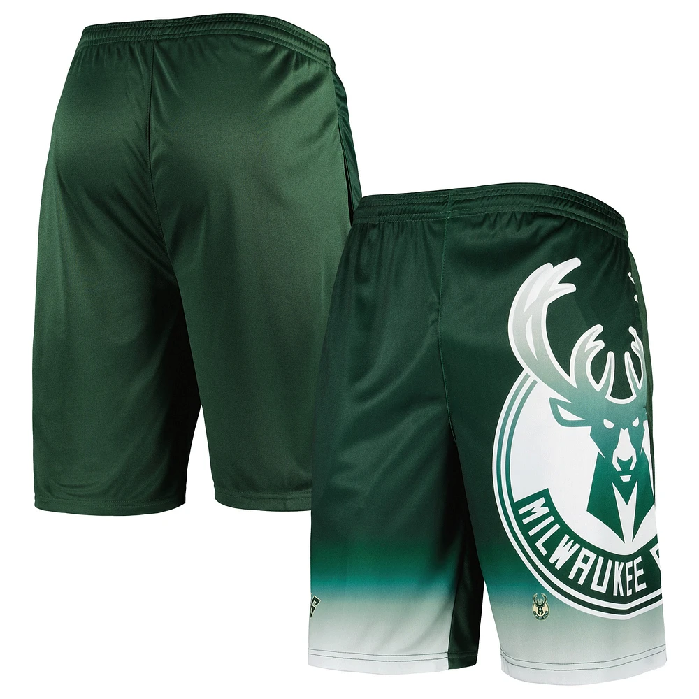 Short graphique Fanatics Hunter Green Milwaukee Bucks pour hommes