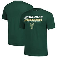 T-shirt Fanatics Hunter Green pour homme avec emplacement Just Net des Milwaukee Bucks