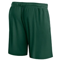 Men's Fanatics Hunter Green Milwaukee Bucks Post Up Mesh Shorts