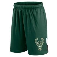 Men's Fanatics Hunter Green Milwaukee Bucks Slice Shorts