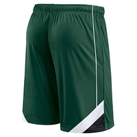 Men's Fanatics Hunter Green Milwaukee Bucks Slice Shorts