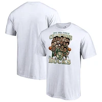 Men's Fanatics White Milwaukee Bucks 2021 NBA Finals Champions Team Caricature Roster T-Shirt