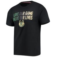 Men's FISLL Black Milwaukee Bucks Social Justice Team T-Shirt