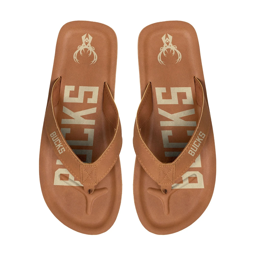 Men's FOCO Milwaukee Bucks Color Pop Flip-Flop Sandals