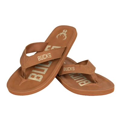 Men's FOCO Milwaukee Bucks Color Pop Flip-Flop Sandals