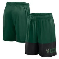 Short vert chasseur pour homme Milwaukee Bucks, le meilleur du
