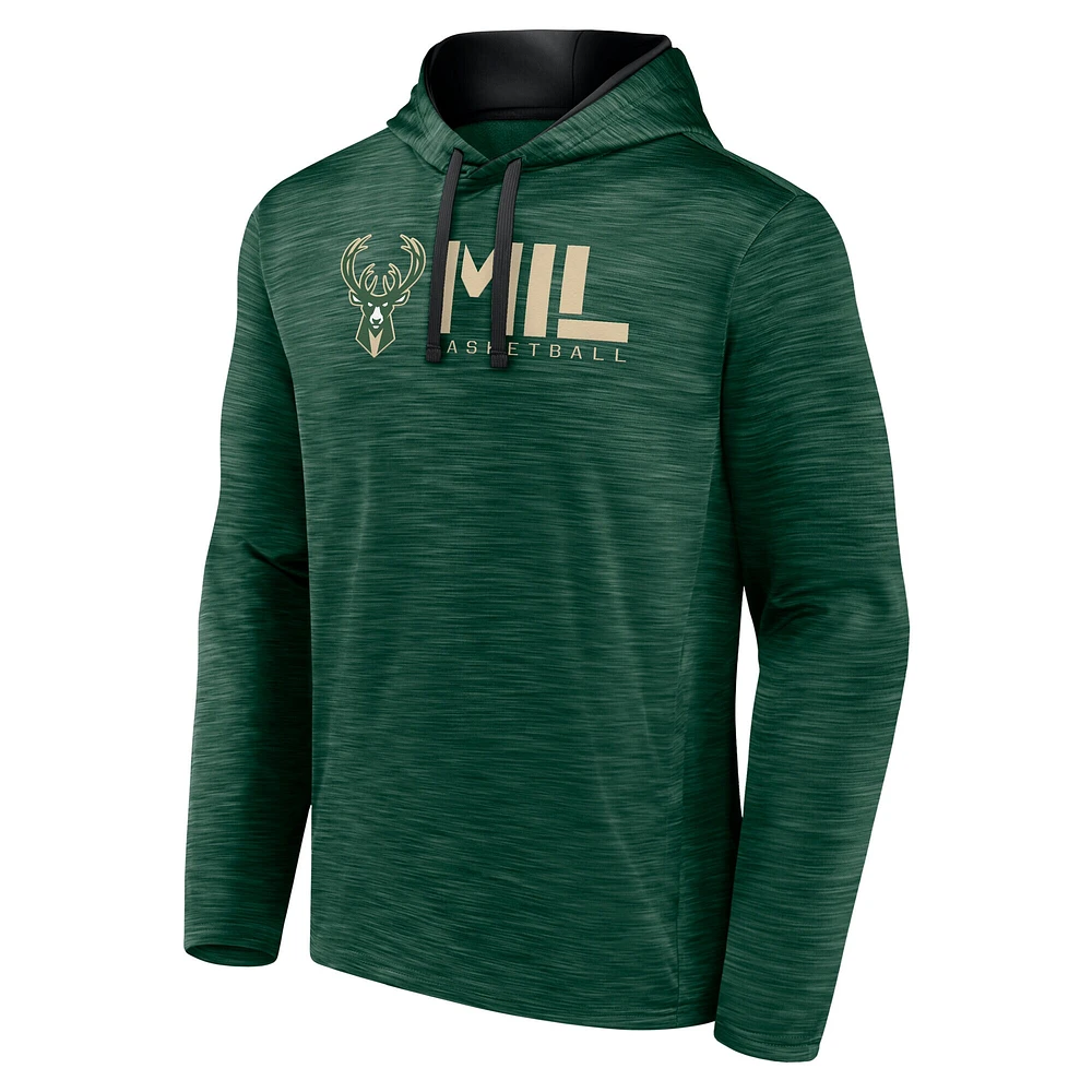 Sweat à capuche Hunter Green Milwaukee Bucks Head Start pour homme