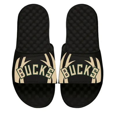 Milwaukee Bucks ISlide Statement Slide Sandals - Black