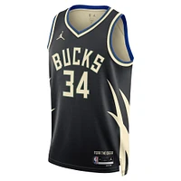 Men's Jordan Brand Giannis Antetokounmpo Black Milwaukee Bucks Swingman Replica Jersey - Statement Edition