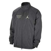 Men's Jordan Brand Gray Milwaukee Bucks Courtside Statement Edition Jumpman Jam Full-Zip Jacket