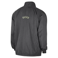 Men's Jordan Brand Gray Milwaukee Bucks Courtside Statement Edition Jumpman Jam Full-Zip Jacket