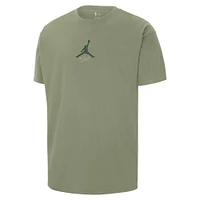 Men's Jordan Brand Green Milwaukee Bucks Statement Edition Jumpman Flight Heavyweight T-Shirt