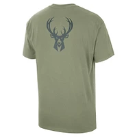 Men's Jordan Brand Green Milwaukee Bucks Statement Edition Jumpman Flight Heavyweight T-Shirt