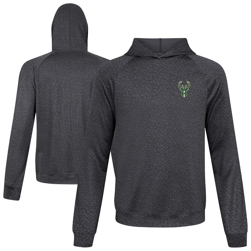 Men's Levelwear Black Milwaukee Bucks Challenger Pullover Hoodie