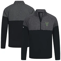 Haut à glissière quart de tour noir rayures classiques des Milwaukee Bucks pour homme Levelwear