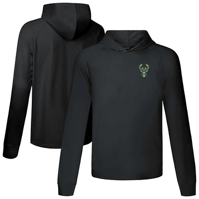 Men's Levelwear Black Milwaukee Bucks Dimension R Pullover Hoodie