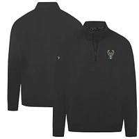 Men's Levelwear Black Milwaukee Bucks Murray Quarter-Zip Pullover